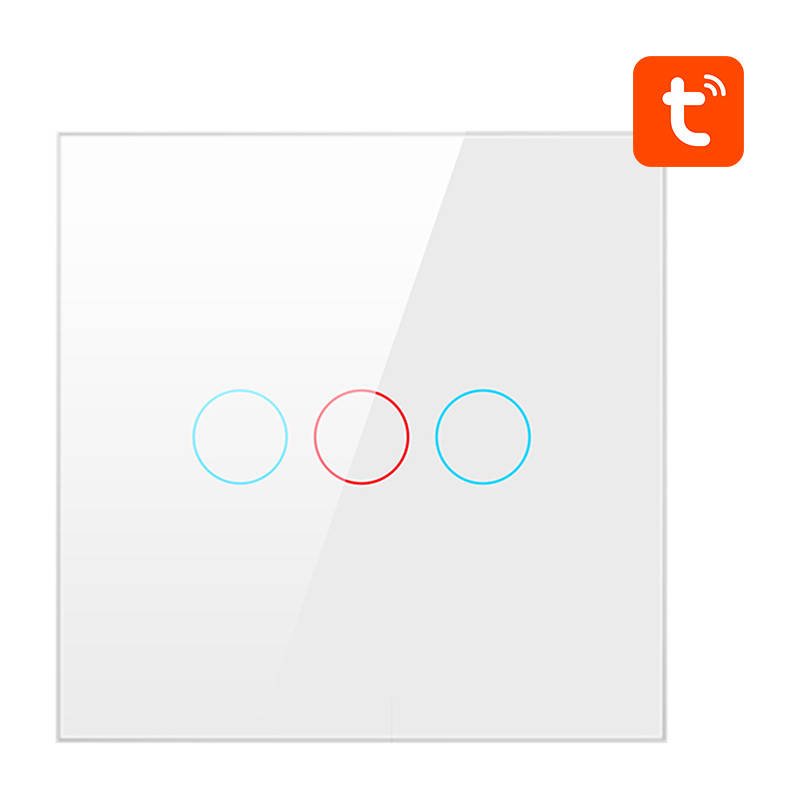 Avatto ZTS02-EU-B3 3 Way ZigBee pametni prekidać TUYA bijeli - Slika 2