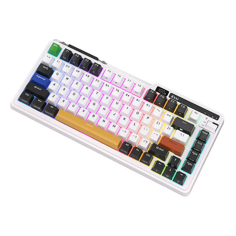Royal Kludge KZZI K75 pro RGB Moment Switch bežična mehanička tipkovnica crno-bijela, UK layout - Slika 5