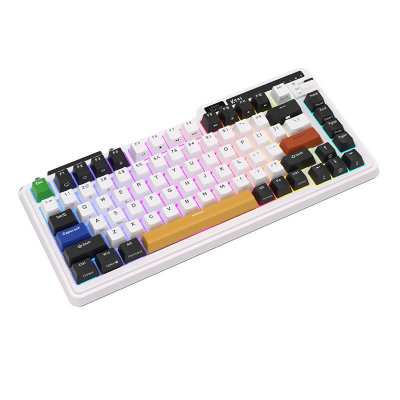 Royal Kludge KZZI K75 pro RGB Moment Switch bežična mehanička tipkovnica crno-bijela, UK layout - Slika 2