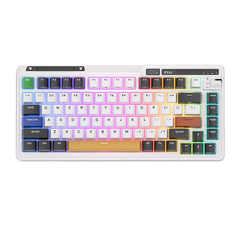 Royal Kludge KZZI K75 pro RGB Moment Switch bežična mehanička tipkovnica crno-bijela, UK layout