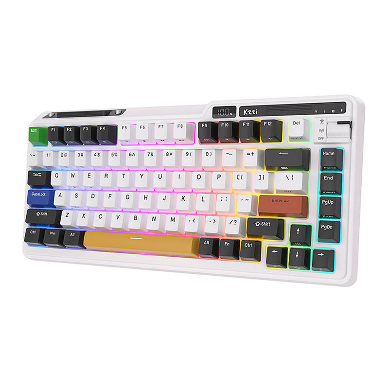 Royal Kludge KZZI K75 pro RGB Moment Switch bežična mehanička tipkovnica crno-bijela, UK layout - Slika 3