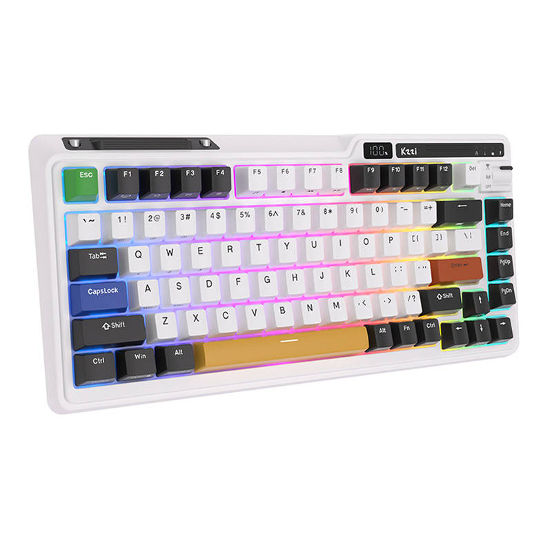 Royal Kludge KZZI K75 pro RGB Moment Switch bežična mehanička tipkovnica crno-bijela, UK layout - Slika 4