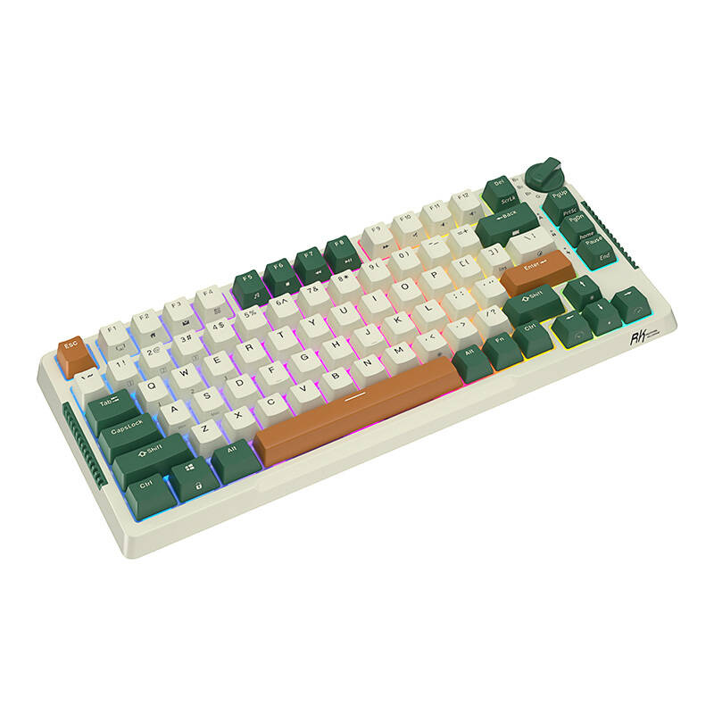 Royal Kludge RKH81 RGB bežična mehanička tipkovnica, Sky cyan prekidači, zelena, UK layout - Slika 2