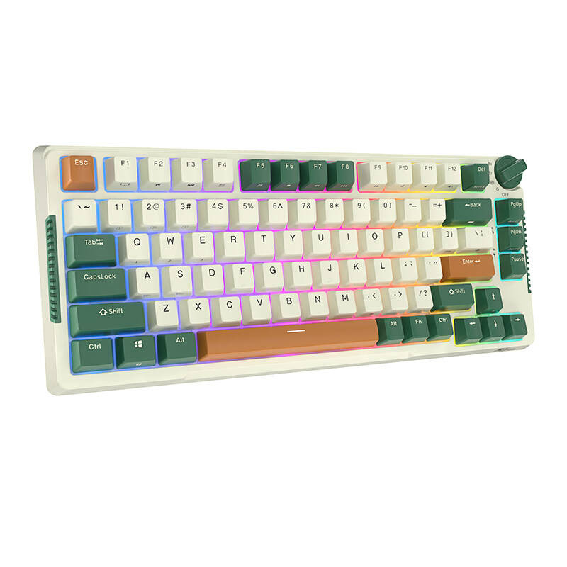 Royal Kludge RKH81 RGB bežična mehanička tipkovnica, Sky cyan prekidači, zelena, UK layout - Slika 3