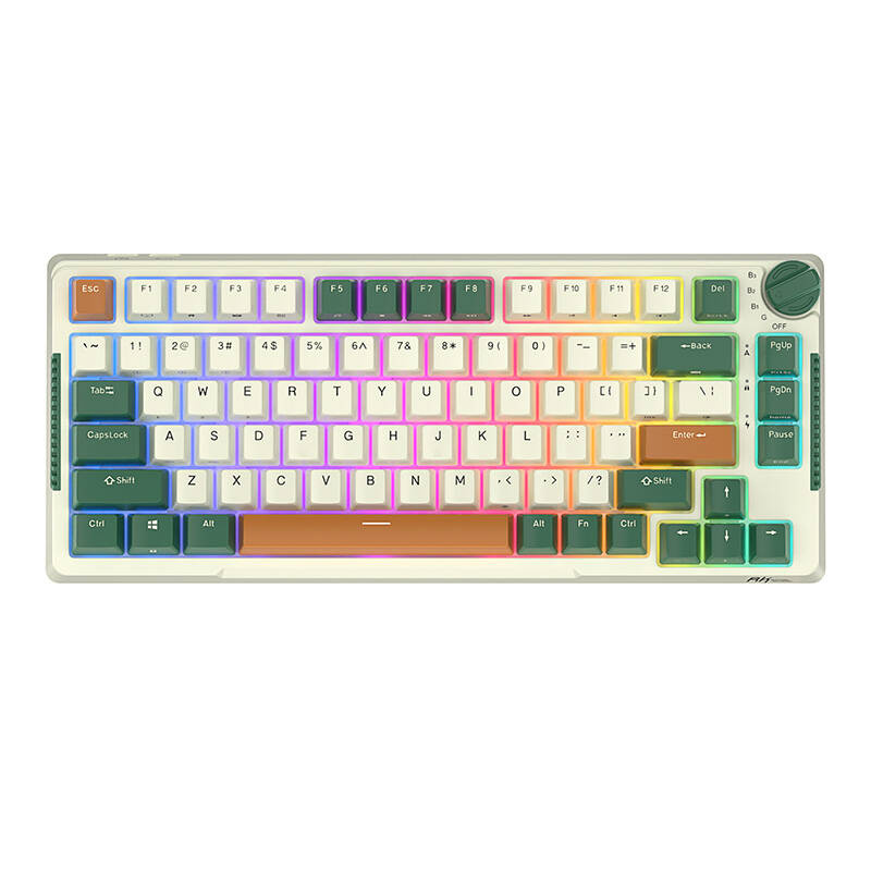 Royal Kludge RKH81 RGB bežična mehanička tipkovnica, Sky cyan prekidači, zelena, UK layout