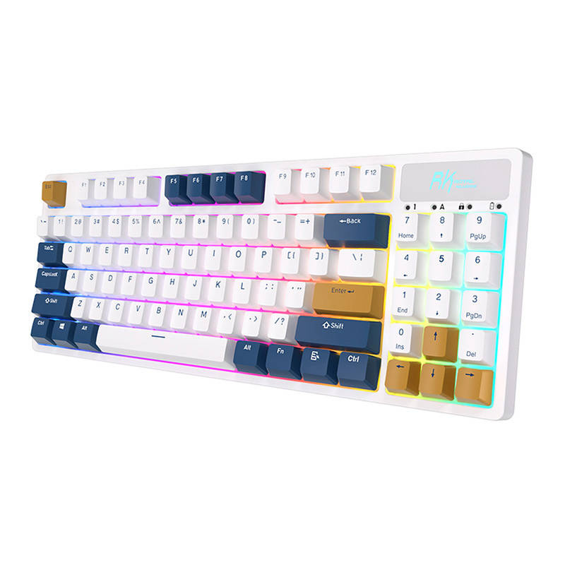Royal Kludge RK89 RGB mehanička tipkovnica, Lemon prekidači, bijela, UK layout - Slika 4