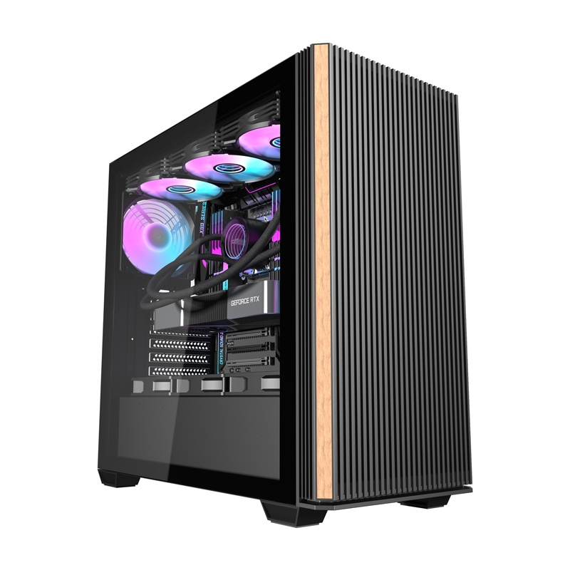Darkflash DS900WS kućište za računalo (crno) + 4 ventilatora