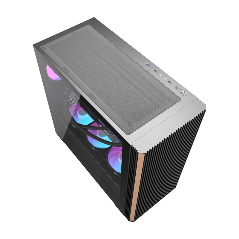 Darkflash DS900WS kućište za računalo (crno) + 4 ventilatora - Slika 4