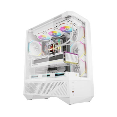 Darkflash DY460 kućište za računalo (bijelo) + 4 ARGB ventilatora