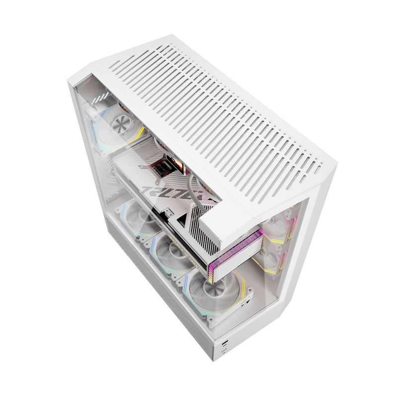 Darkflash DY460 kućište za računalo (bijelo) + 4 ARGB ventilatora - Slika 8