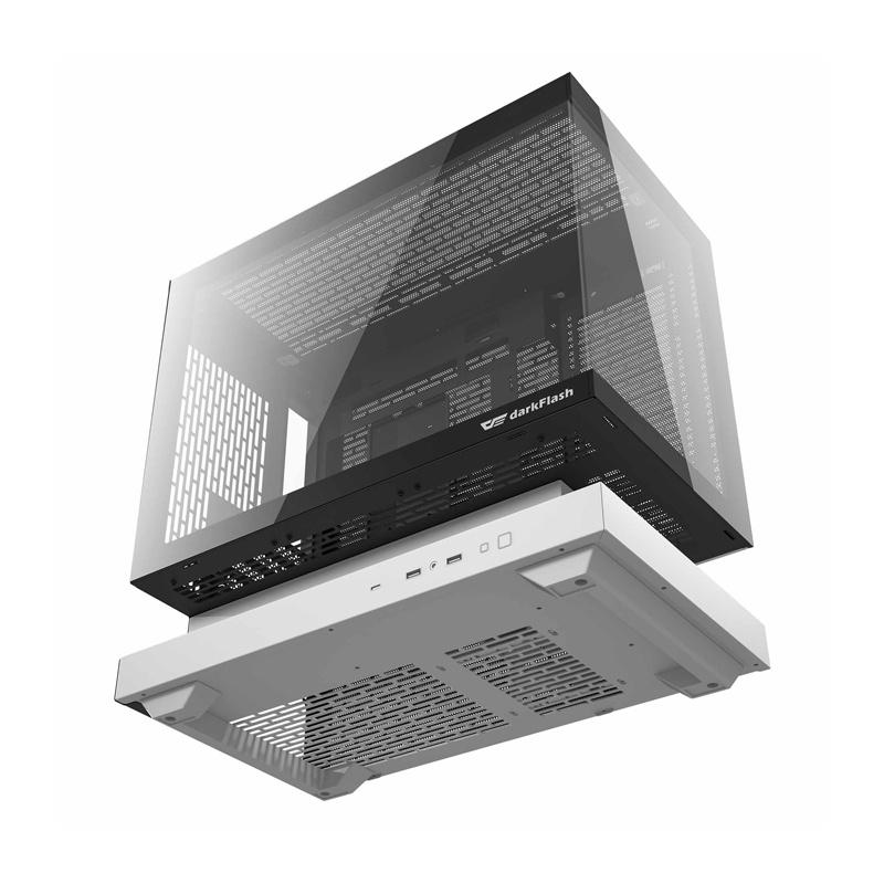 Darkflash F1 kućište za računalo (bijelo) + 6 ARGB ventilatora - Slika 7