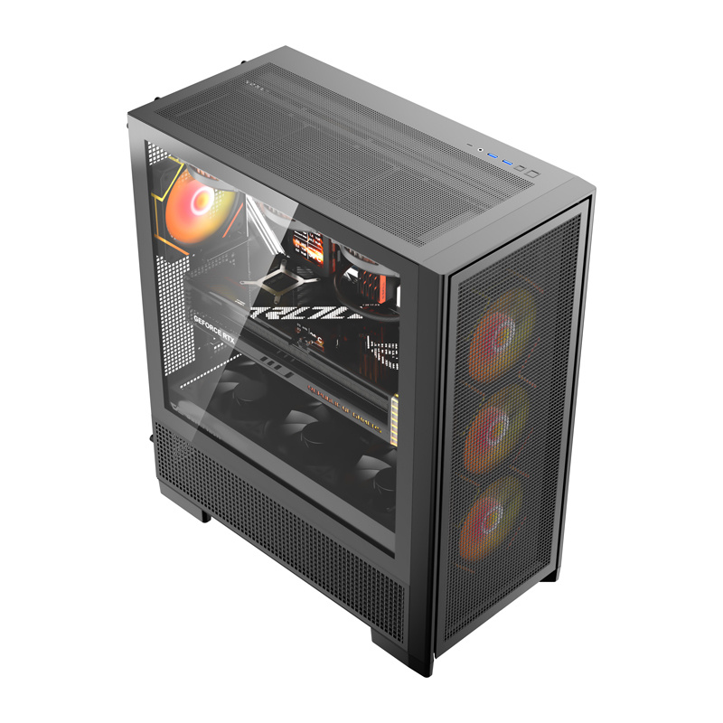 DarkFlash AIRNOVA kućište za računalo (crno) + 3 ventilatora - Slika 3