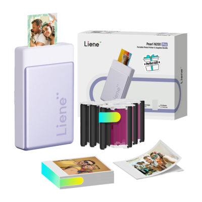 Alternative view of Liene Pearl N200 Pro 2x3" prijenosni foto pisač – komplet, ljubičasta
