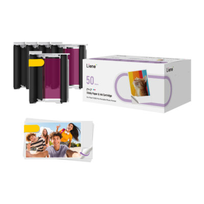 Liene 2x3" foto papir, 50 listova + 5 spremnika s tintom