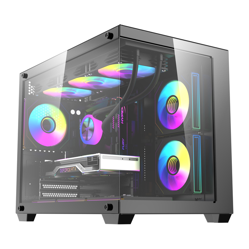 DarkFlash B275 PRO kućište za računalo (crno) + 6 ventilatora