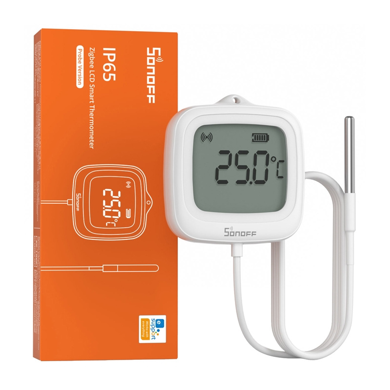 Sonoff SNZB-02LD ZigBee LCD senzor temperature (s sondom)