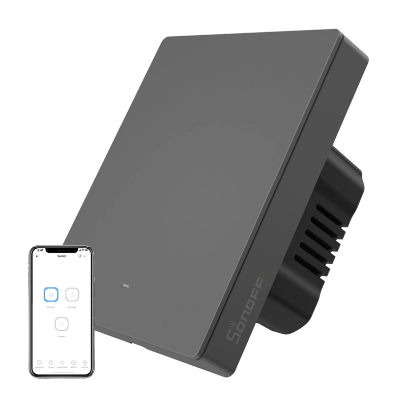 SONOFF M5-1C-80 WiFi pametni zidni prekidač (1-kanalni, za okvir, grafit) - Slika 7