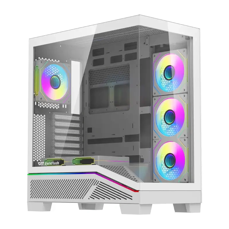 Računalna kućište Darkflash K430 + ventilatori (bijeli)
