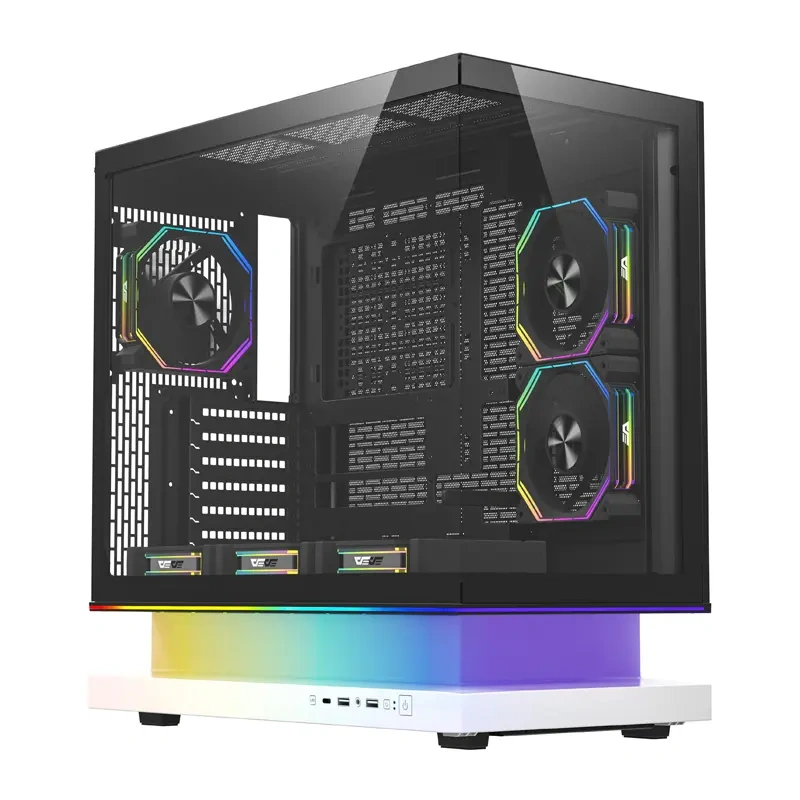 DarkFlash F1 ATX kućište za računalo + 6 ventilatora (bijelo) - Slika 11