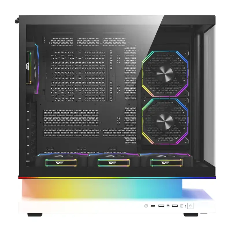 DarkFlash F1 ATX kućište za računalo + 6 ventilatora (bijelo) - Slika 12