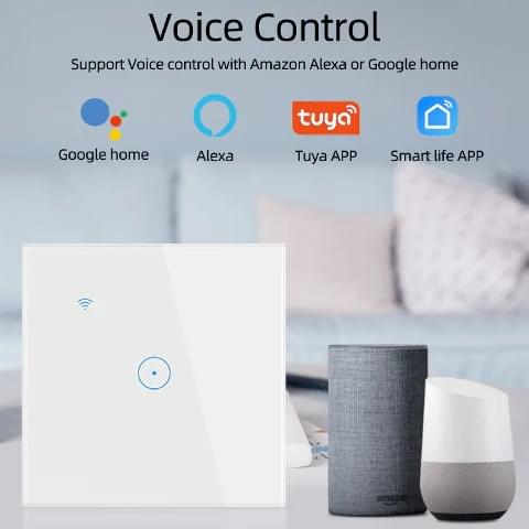 Pametni zidni prekidač za svjetlo četverostruki crni